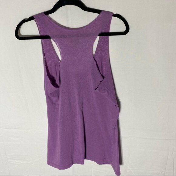 Element Purple Semi Sheer Gathered Front Tank Top L - Picture 2 of 14